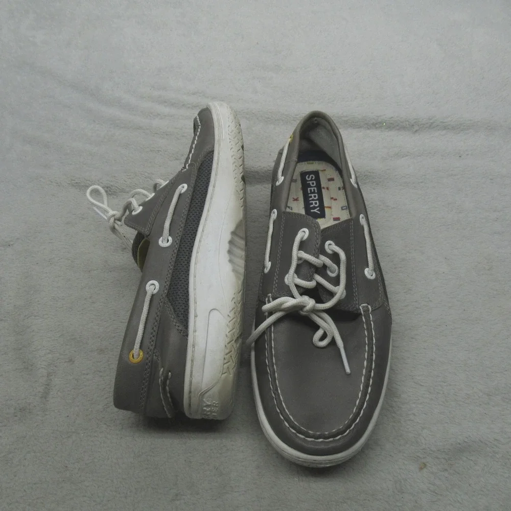 Sperry‎ Men 11 Boat Shoes Gray Top Sider Suede Classic Nautical Casual Outdoor